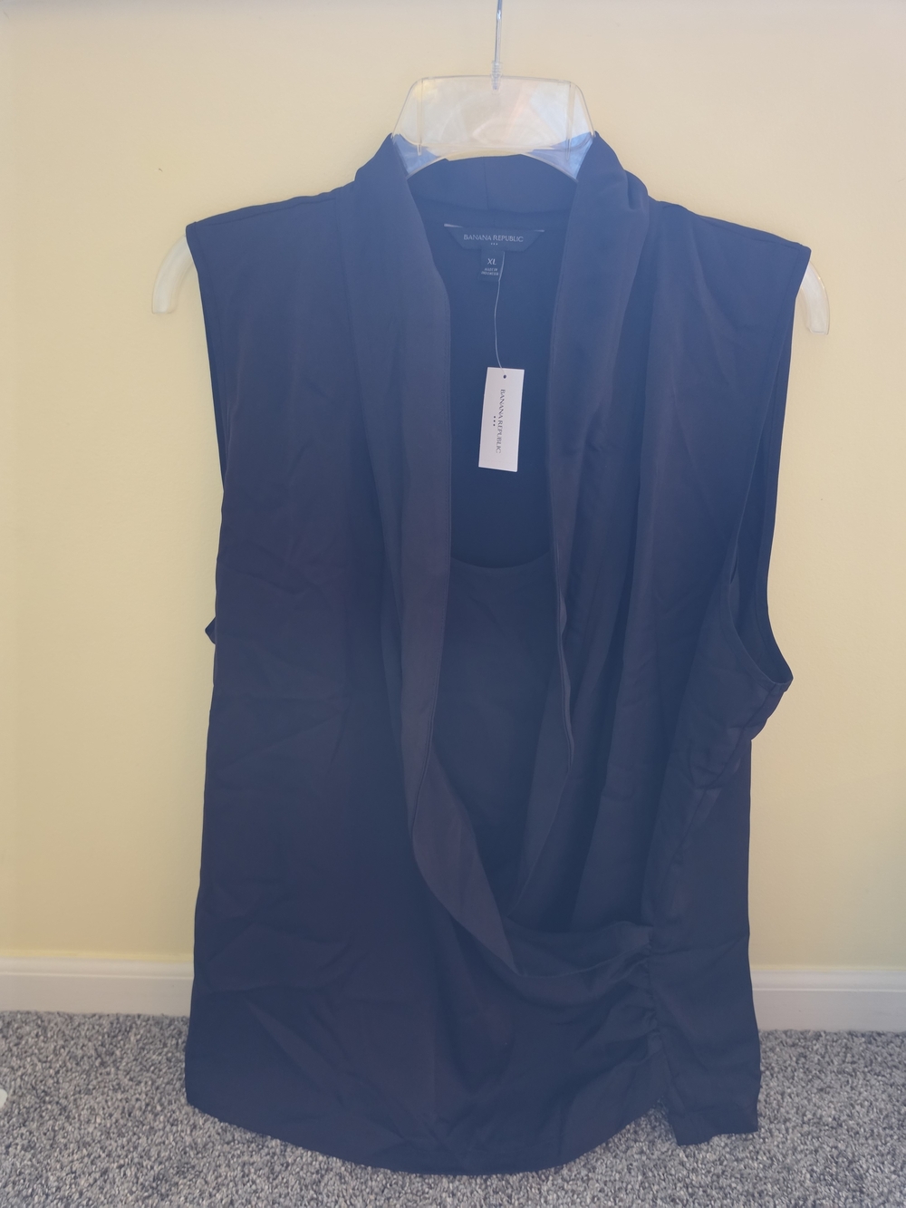 Banana Republic Women's Brown Draped Sleeveless Top